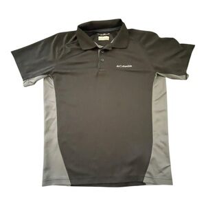 Columbia OMNI-SHADE Men's Polo Shirt in Black and Gray Size Small